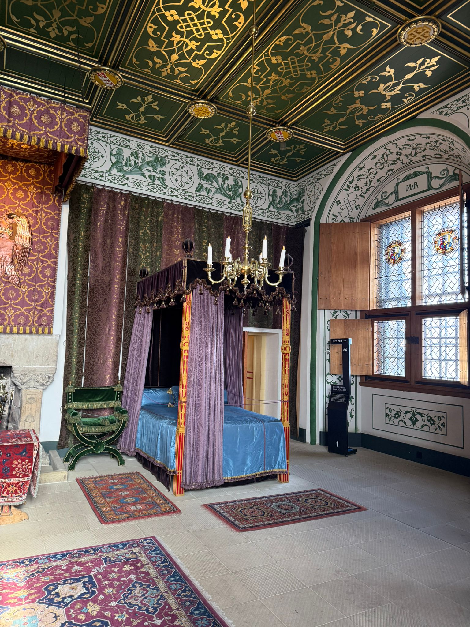 Ornate royal bedroom at Stirling Castle